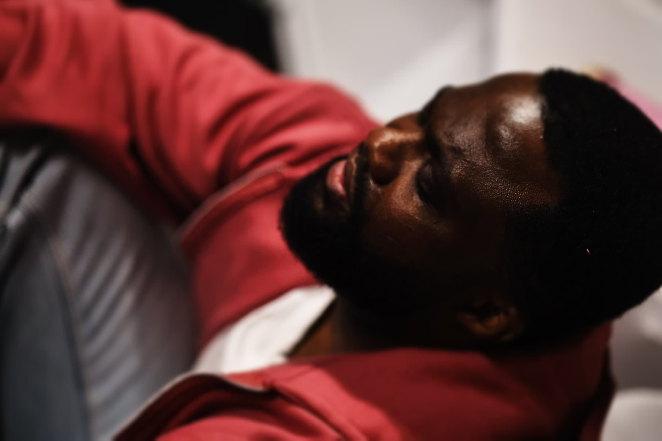 A moment of prayer and reflection during worship
